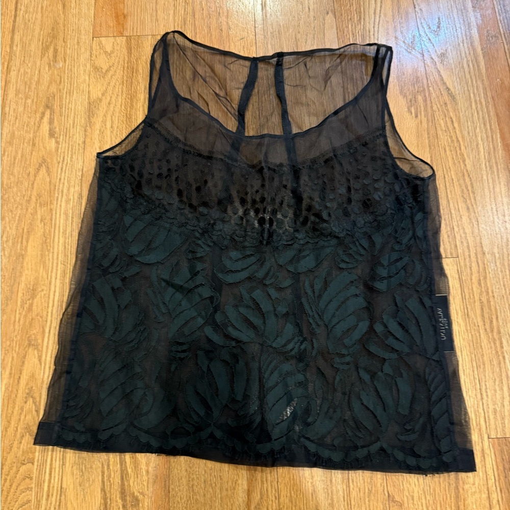Valentino Roma Black‎ Sheer Lace Blouse